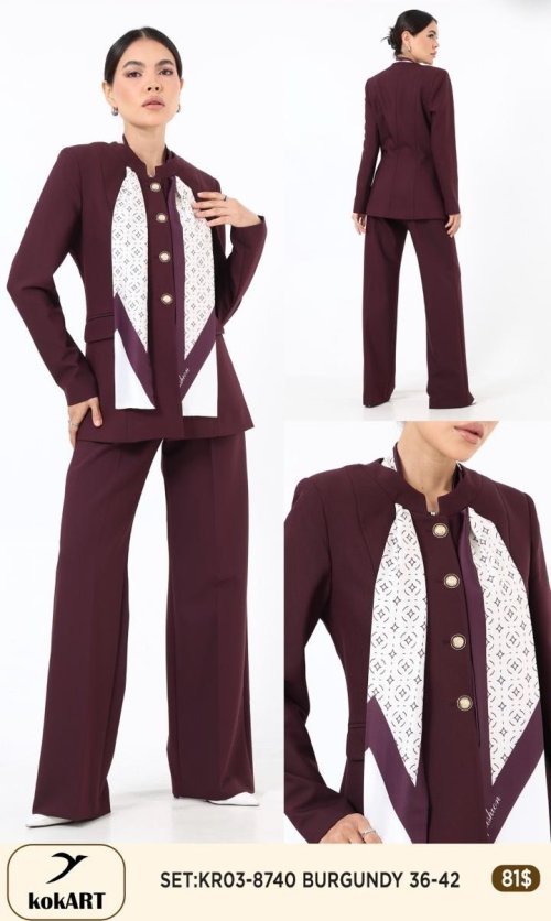 Комплект KOKART (Бордовый, модель KR03-8740) оптом