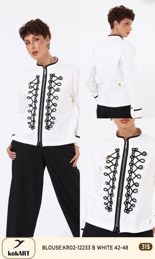 Блузка KOKART (Белый, модель KR02-12233) оптом