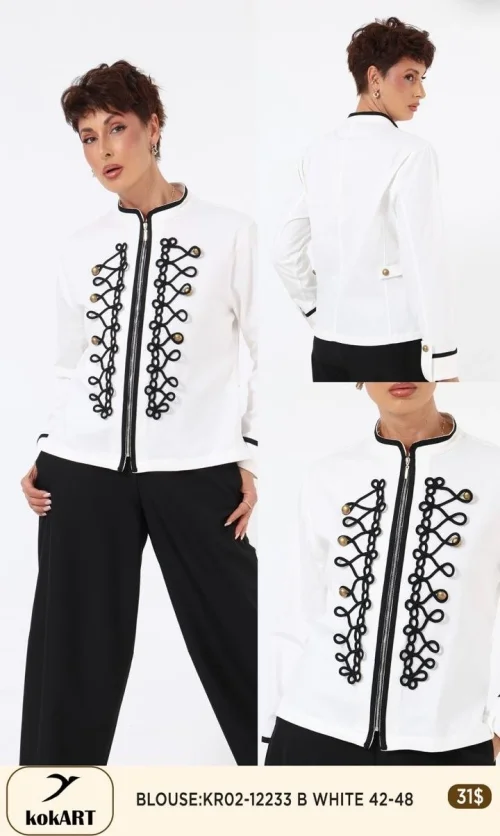 Блузка KOKART (Белый, модель KR02-12233) оптом