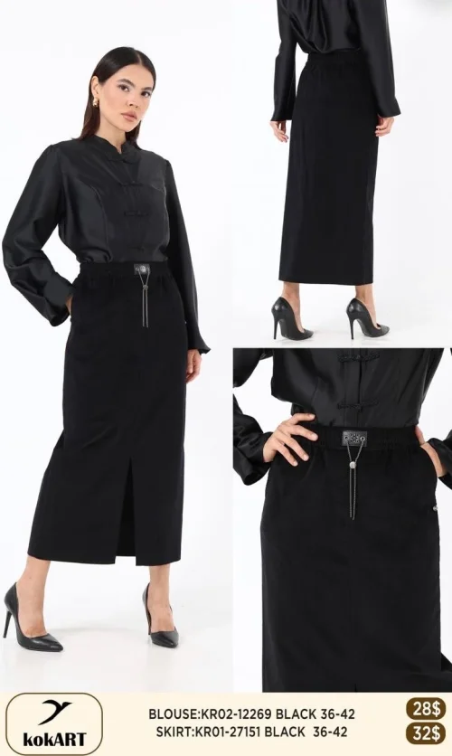 Блузка KOKART (Черный, модель KR02-12269) оптом