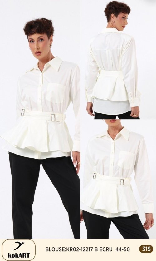 Блузка KOKART (Кремовый, модель KR02-12217) оптом
