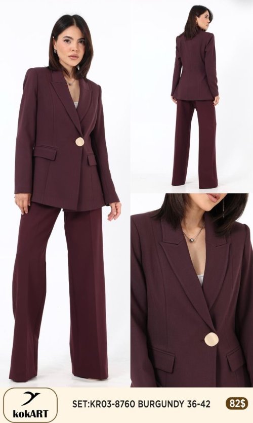 Комплект KOKART (Бордовый, модель KR03-8760) оптом