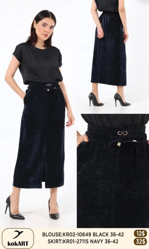 Блузка KOKART (Черный, модель KR02-10649) оптом