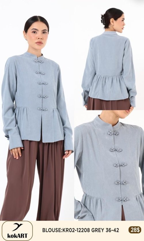 Блузка KOKART (Серый, модель KR02-12208) оптом