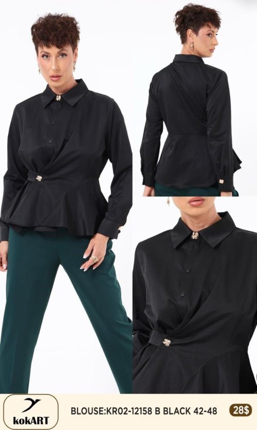 Блузка KOKART (Черный, модель KR02-12158) оптом
