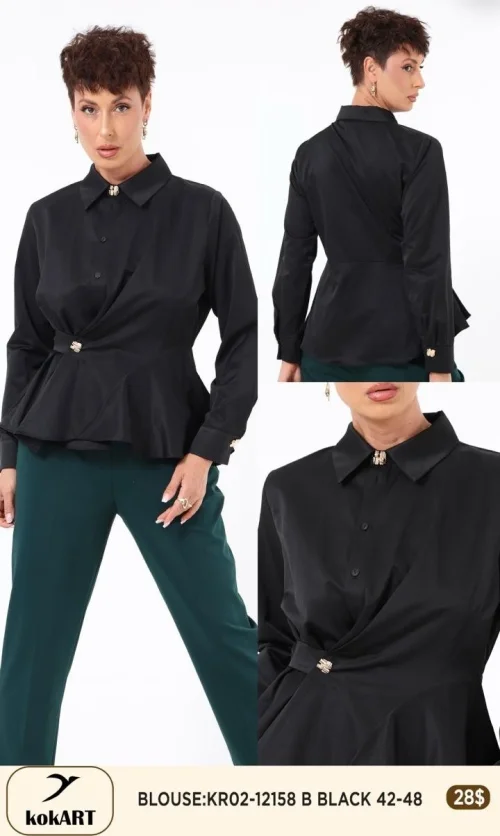 Блузка KOKART (Черный, модель KR02-12158) оптом