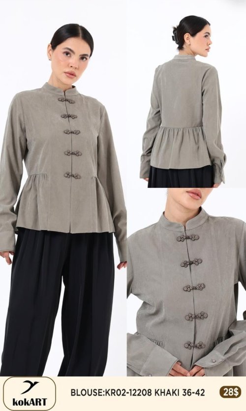 Блузка KOKART (Оливковый, модель KR02-12208) оптом