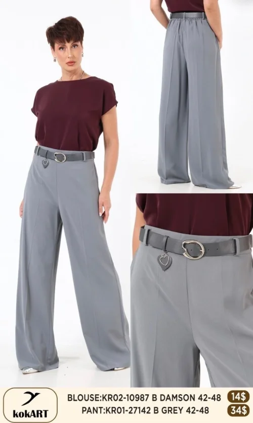 Блузка KOKART (Серый, модель KR0210987) оптом