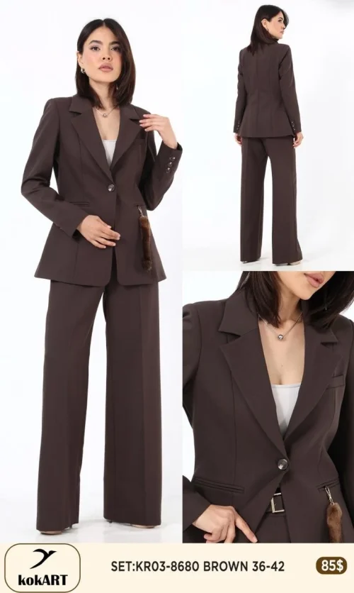 Костюмы и комплекты KOKART (Коричневый, модель KR03-8680) оптом