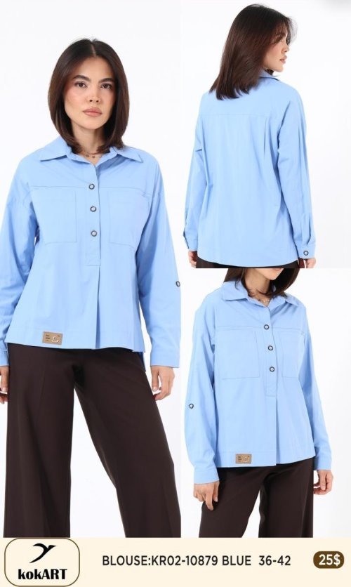 Блузка KOKART (Синий, модель KR02-10879) оптом