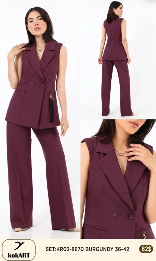Костюмы и комплекты KOKART (Бордовый, модель KR03-8670) оптом