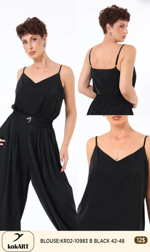 Блузка KOKART (Черный, модель KR02-10983) оптом