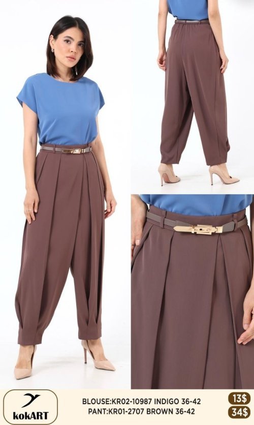 Брюки KOKART (Коричневый, модель KR01-2707) оптом