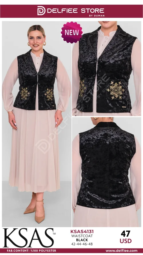 Coat, KSAS, Черный, модель KSAS4131, женская одежда оптом из Турции, Лалели