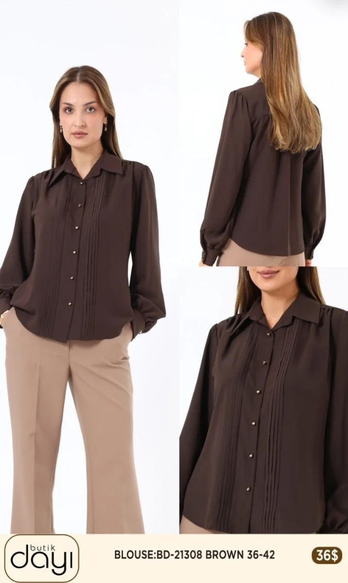Блузка LA LUCE (Brown, модель BD21308) оптом