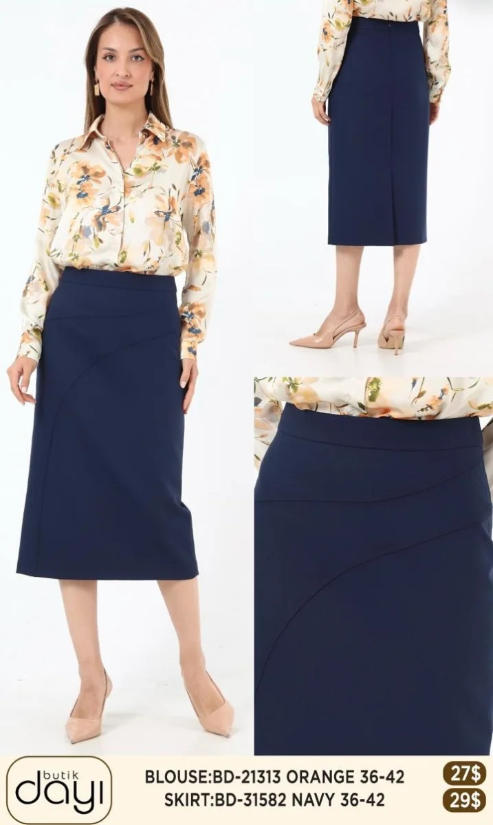 Юбка LA LUCE (Navy, модель BD31582) оптом