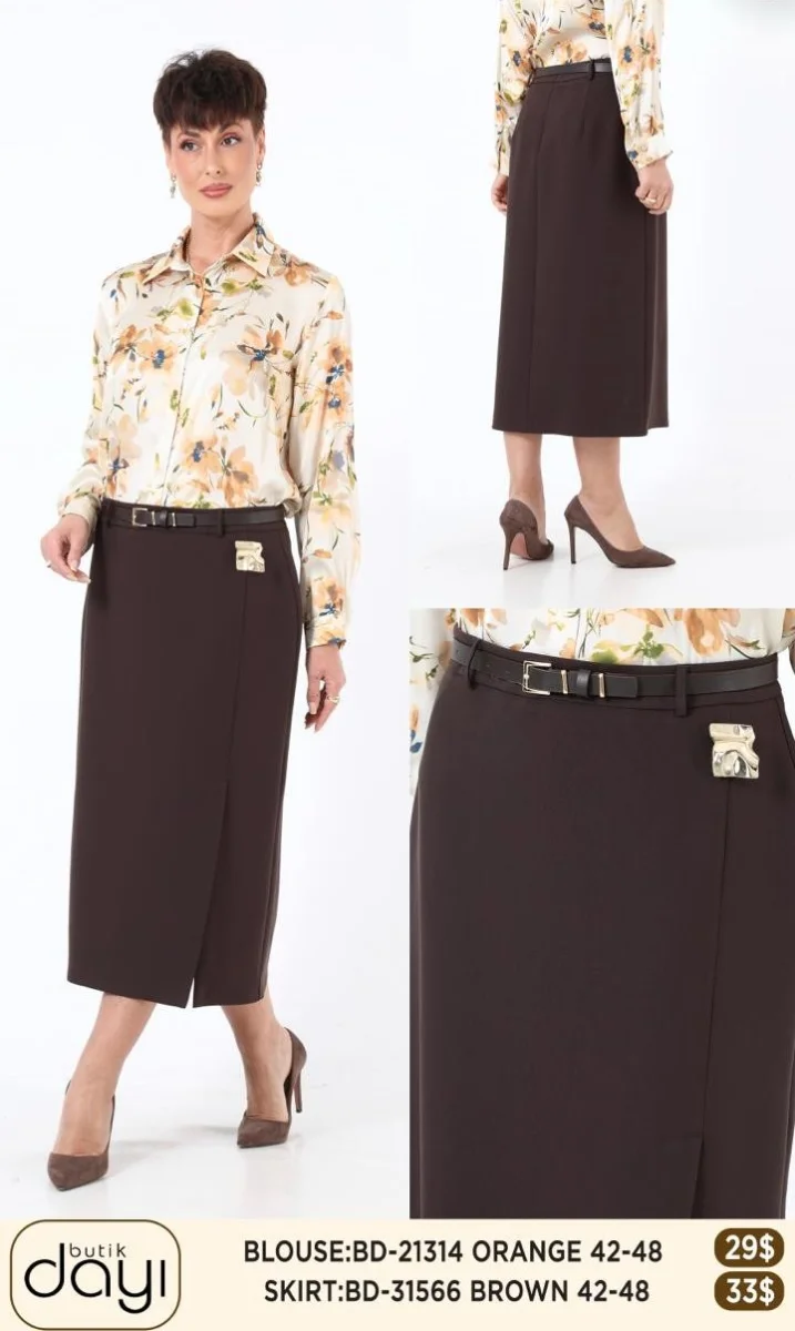 Юбка LA LUCE (Brown, модель BD31566) оптом