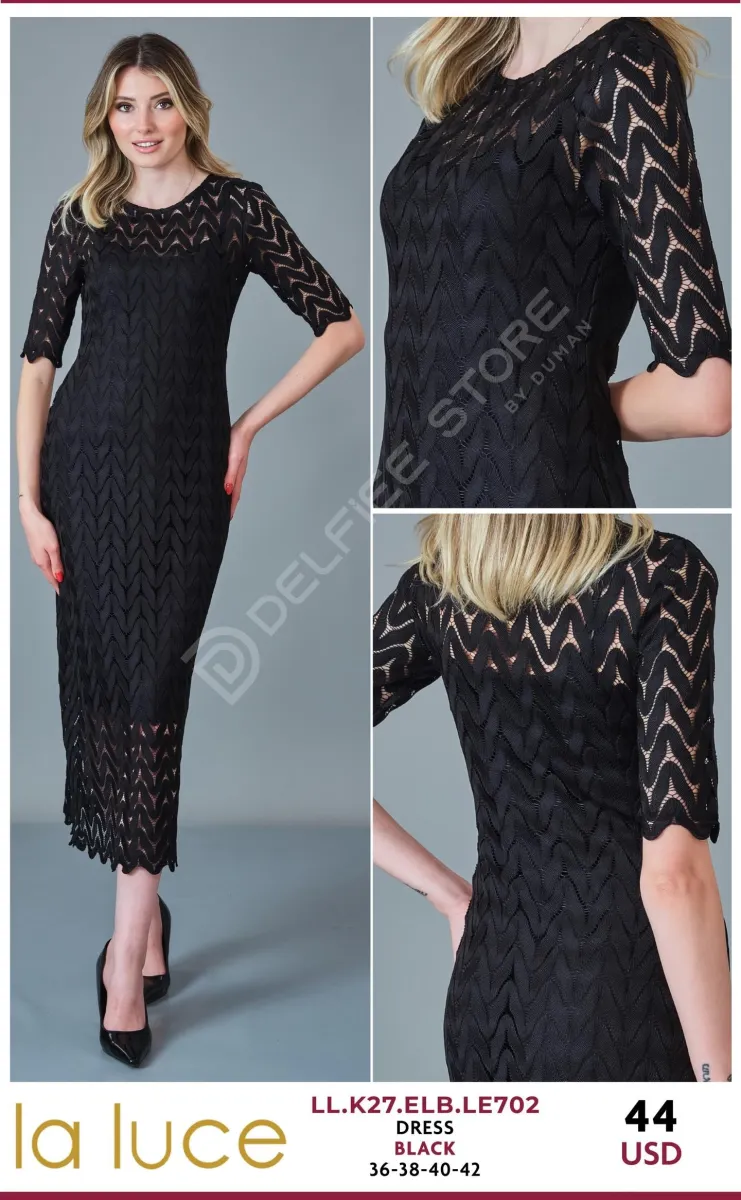 Платье LA LUCE (Black, модель LL.K27.ELB.LE702) оптом