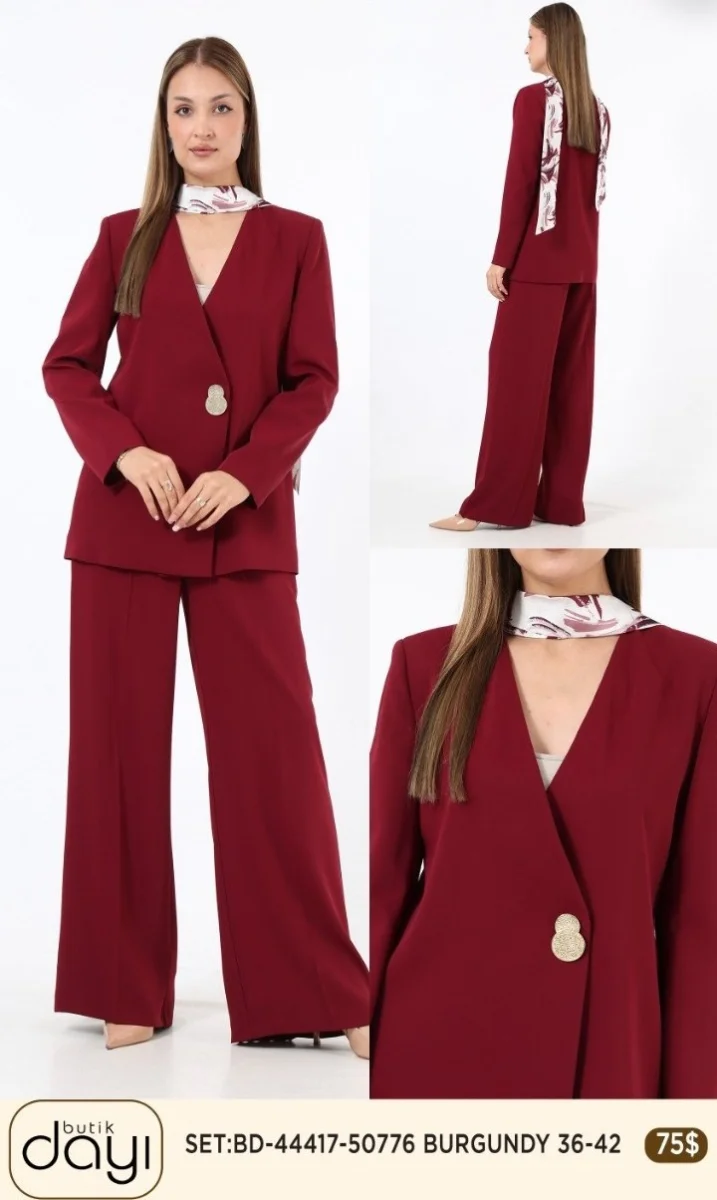 Костюмы и комплекты LA LUCE (Burgundy, модель 44417) оптом
