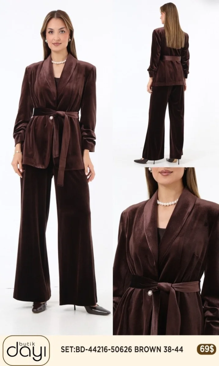 Костюмы и комплекты LA LUCE (Brown, модель 44216) оптом