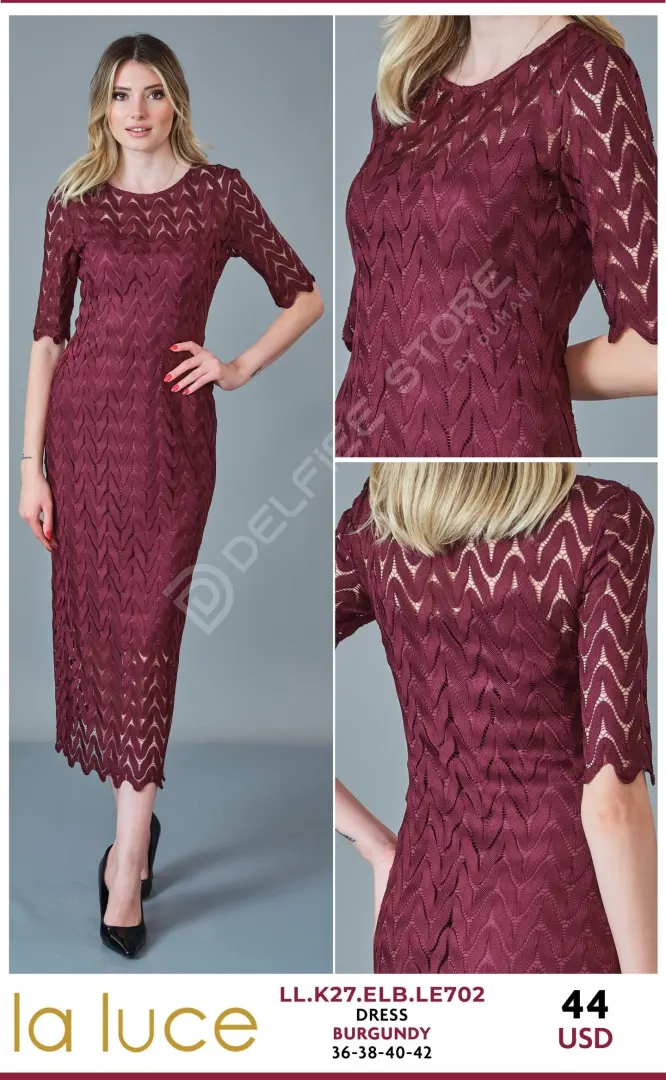 Платье LA LUCE (Burgundy, модель LL.K27.ELB.LE702) оптом