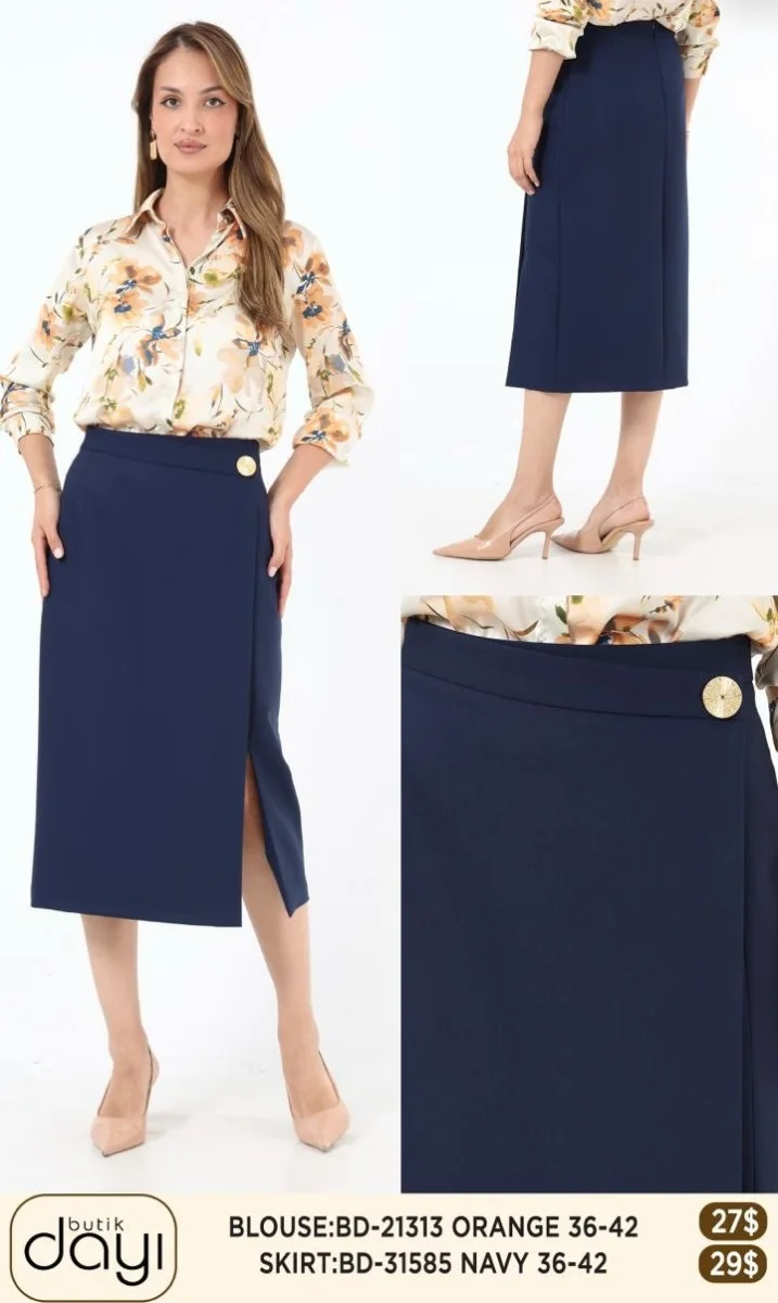 Юбка LA LUCE (Navy, модель BD31585) оптом