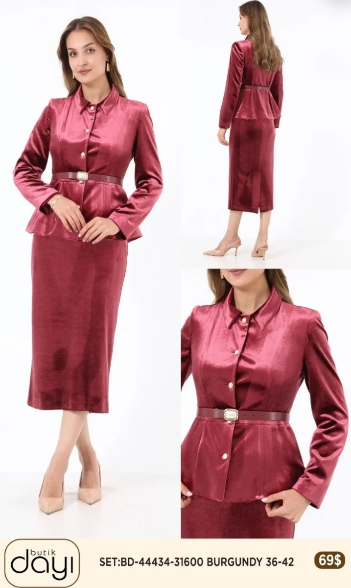 Костюмы и комплекты LA LUCE (Burgundy, модель 44434) оптом