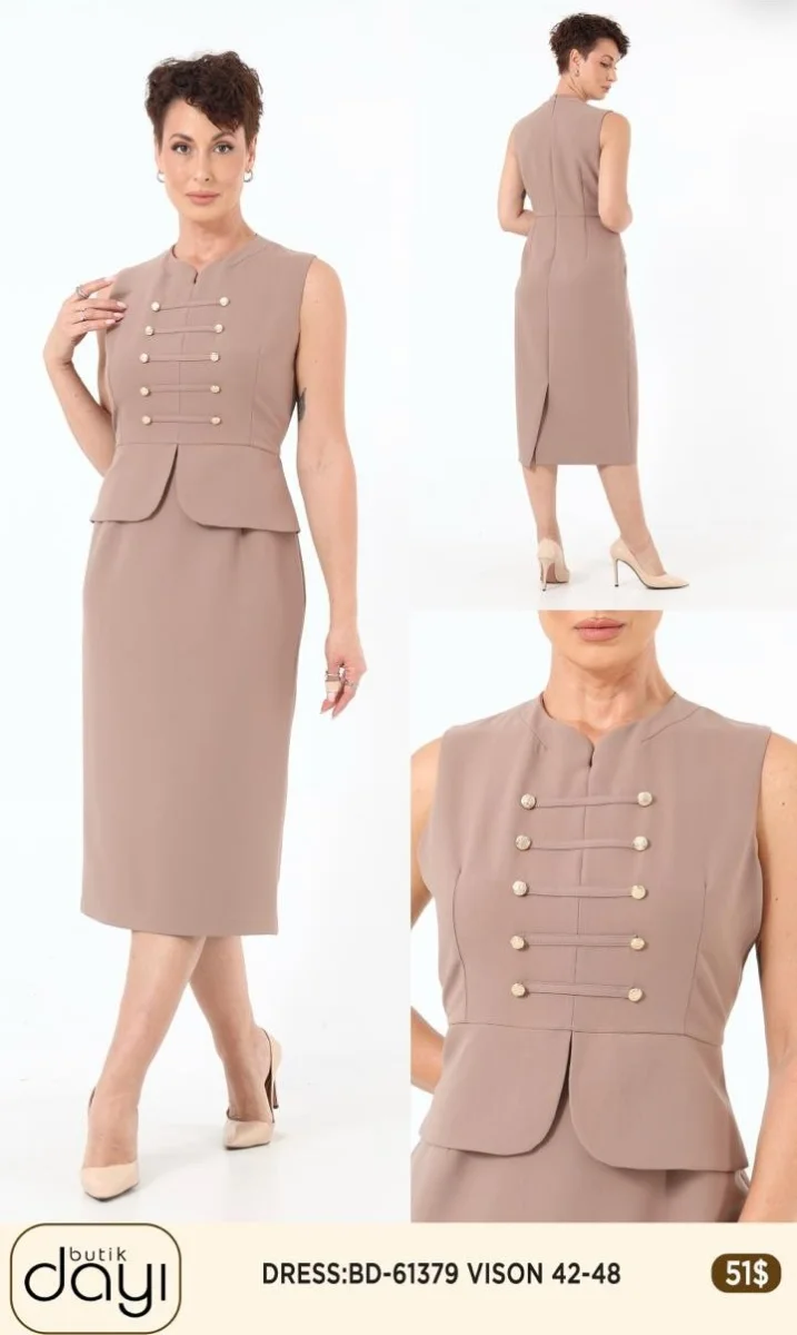 Платье LA LUCE (Beige, модель BD61379) оптом