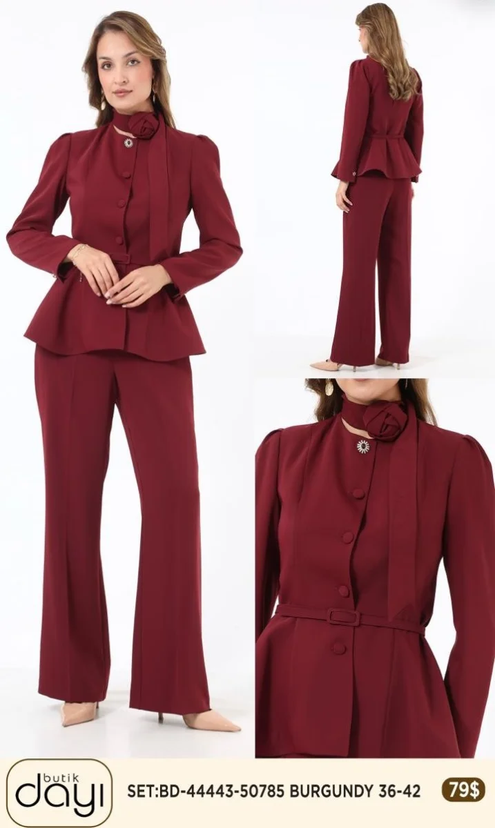 Костюмы и комплекты LA LUCE (Burgundy, модель 44443) оптом