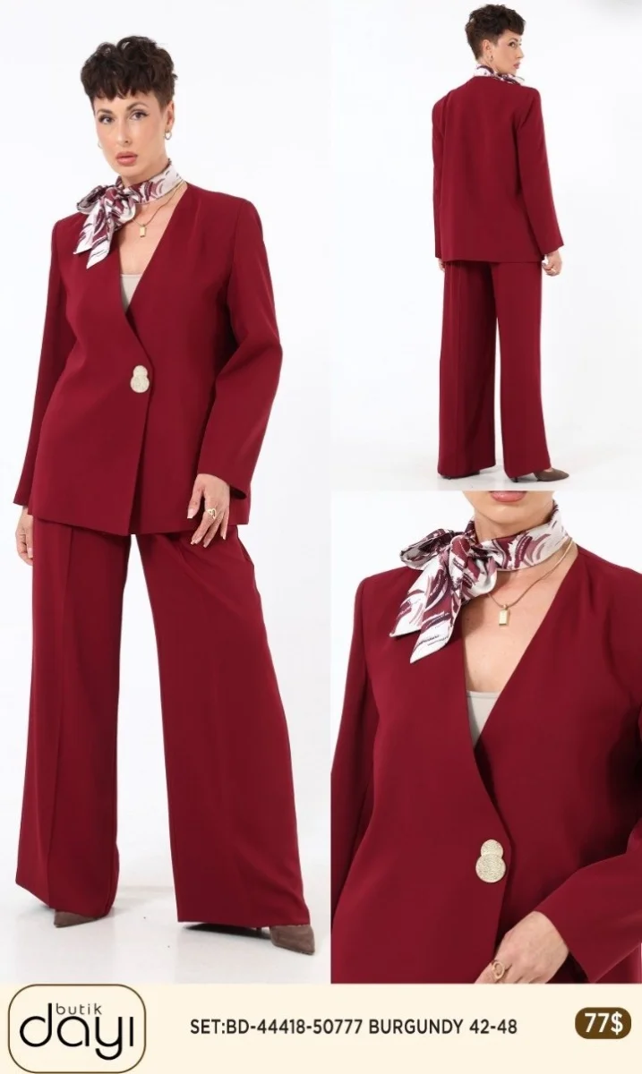 Костюмы и комплекты LA LUCE (Burgundy, модель 44418) оптом