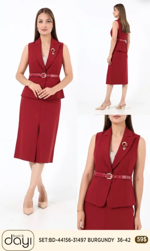 Костюмы и комплекты LA LUCE (Burgundy, модель 44156) оптом