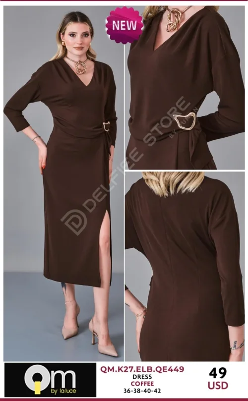 Платье LA LUCE (Brown, модель QM.K27.ELB.QE449) оптом