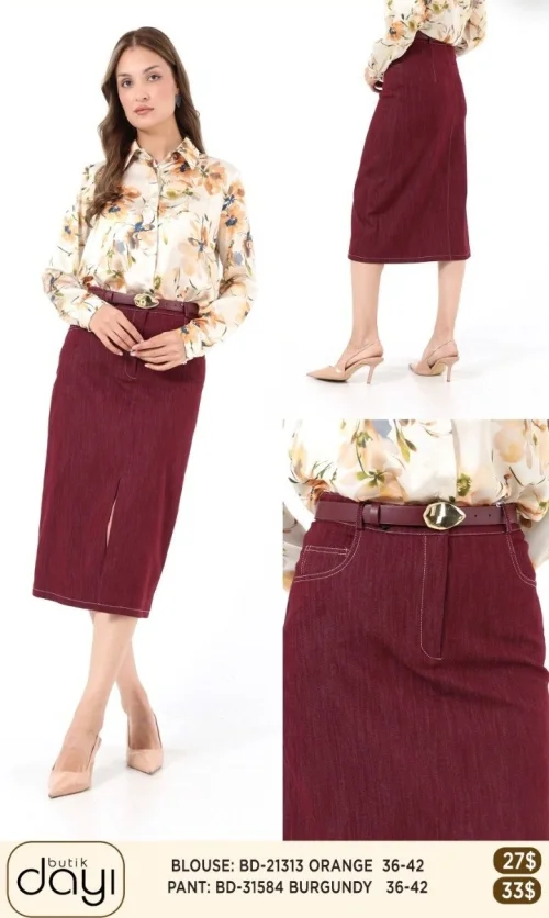 Брюки LA LUCE (Burgundy, модель BD31584) оптом