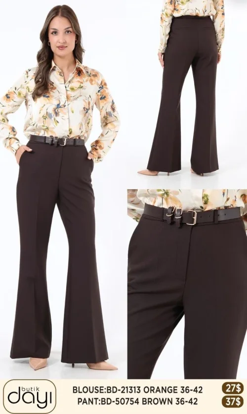 Брюки LA LUCE (Brown, модель BD-50754) оптом