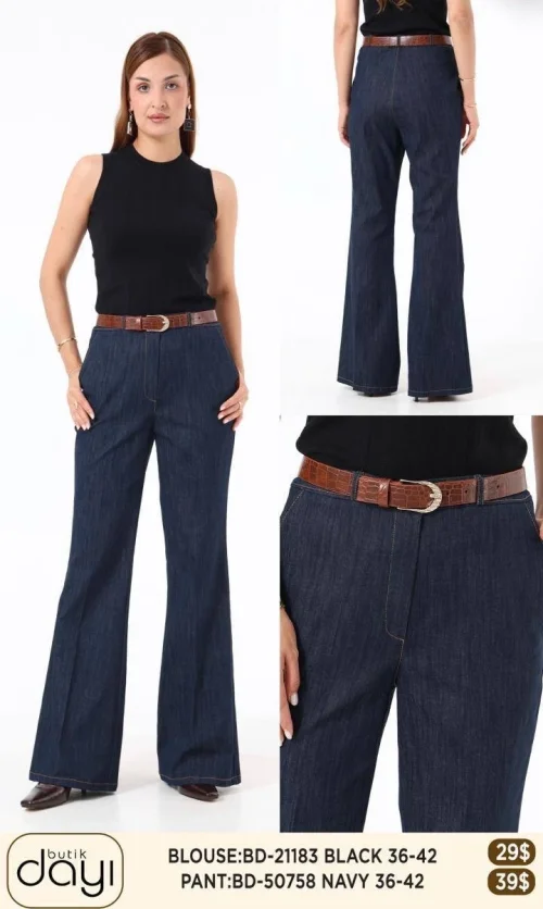 Брюки LA LUCE (Navy, модель 50758) оптом