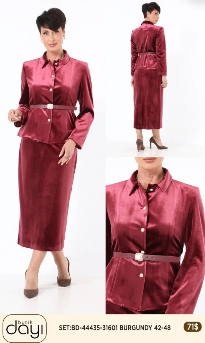 Костюмы и комплекты LA LUCE (Burgundy, модель 44435) оптом