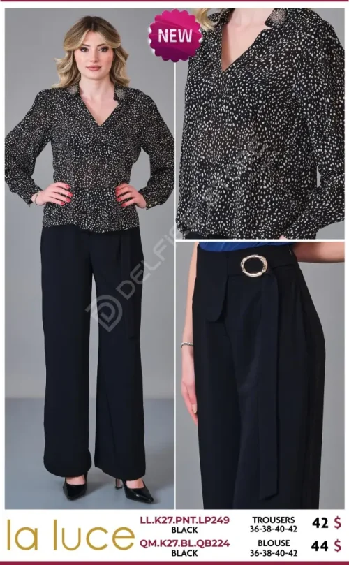 Брюки LA LUCE (Black, модель LL.K27.PNT.LP249) оптом