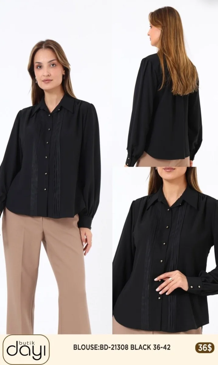 Блузка LA LUCE (Black, модель BD21308) оптом