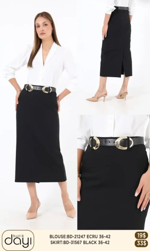 Юбка LA LUCE (Black, модель BD31567) оптом