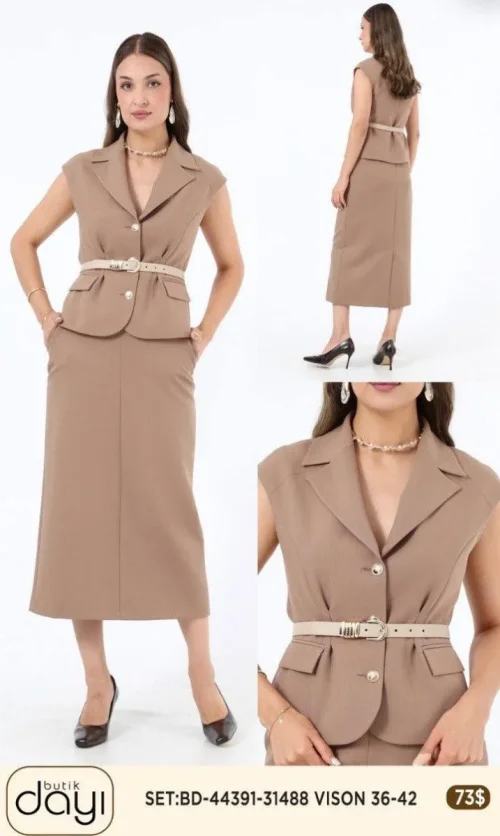 Костюмы и комплекты LA LUCE (Beige, модель 44391) оптом