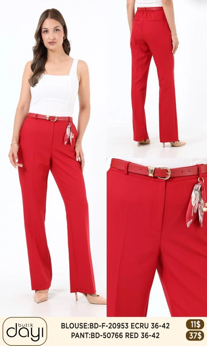 Брюки LA LUCE (Red, модель BD-50766) оптом