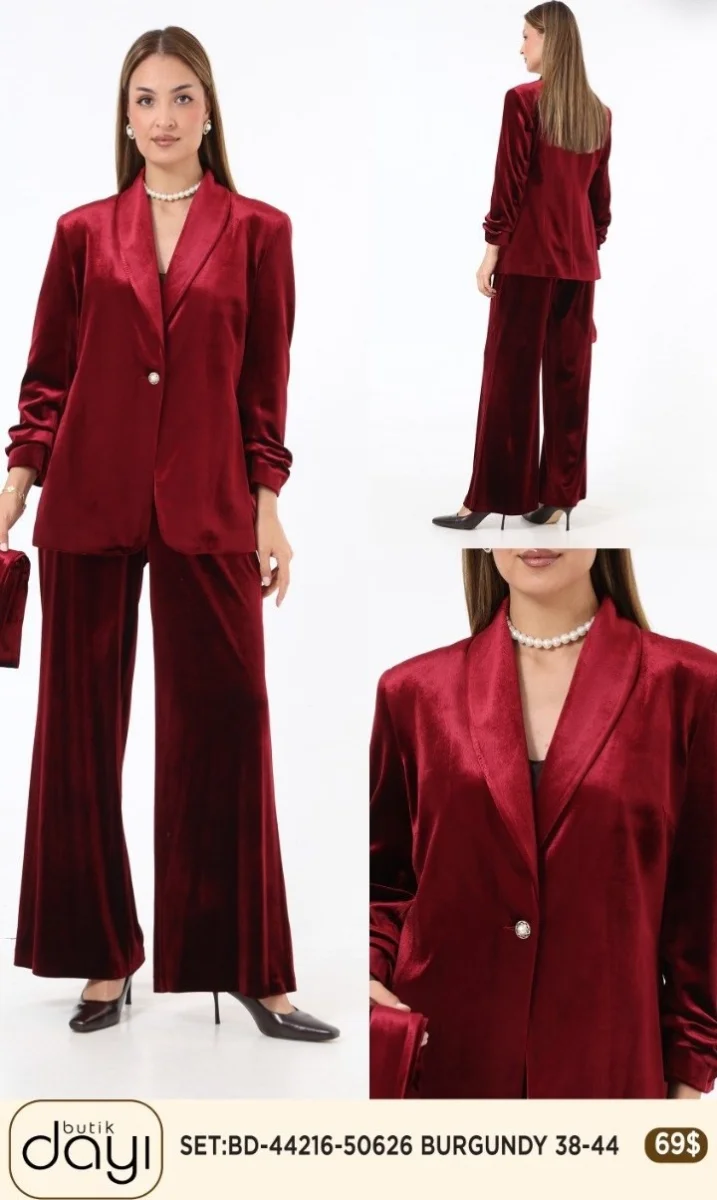 Костюмы и комплекты LA LUCE (Burgundy, модель 44216) оптом