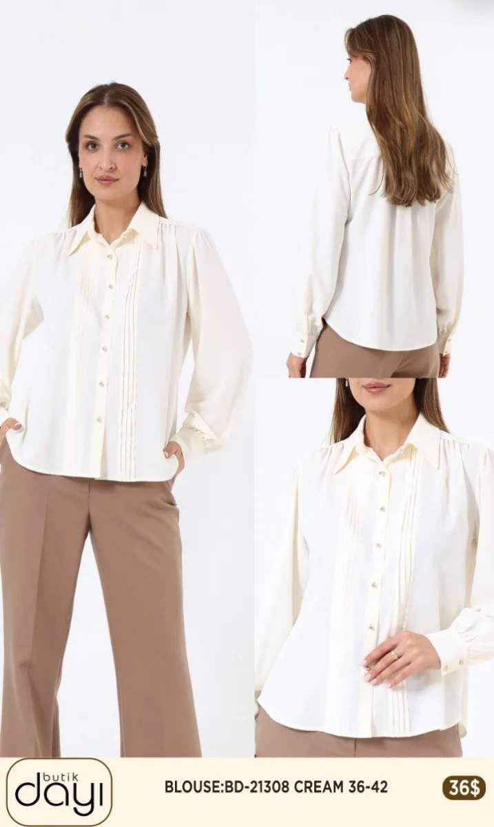Блузка LA LUCE (Cream, модель BD21308) оптом