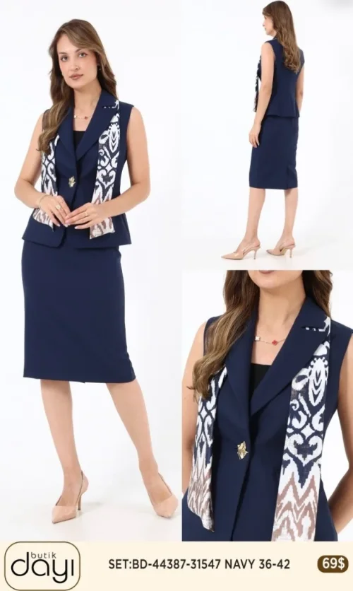 Костюмы и комплекты LA LUCE (Navy, модель 44387) оптом
