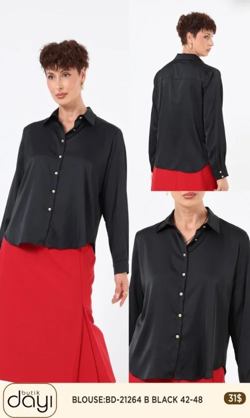 Блузка LA LUCE (Black, модель BD21264) оптом