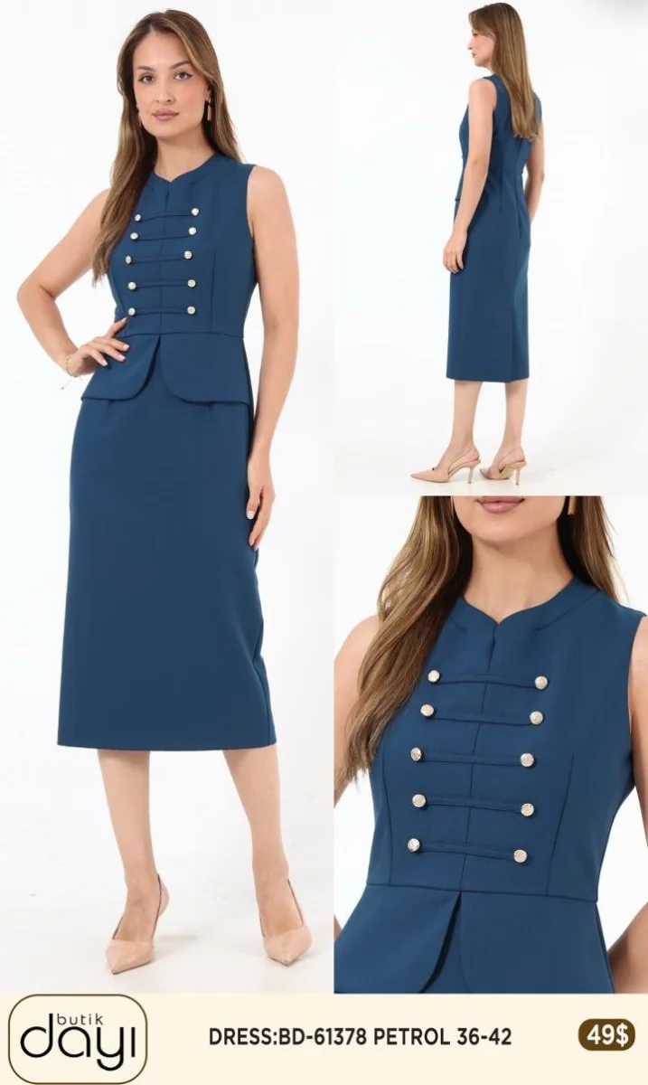 Платье LA LUCE (Turquoise, модель BD61378) оптом