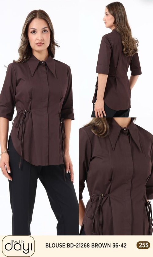 Блузка LA LUCE (Brown, модель BD-21268) оптом