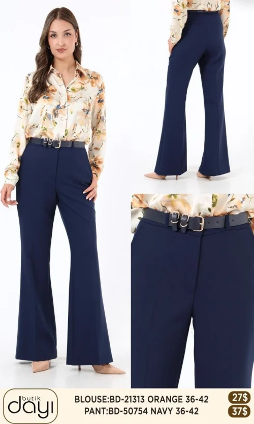 Брюки LA LUCE (Navy, модель BD-50754) оптом