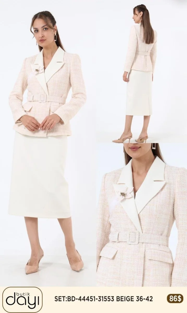 Костюмы и комплекты LA LUCE (Beige, модель 44451) оптом
