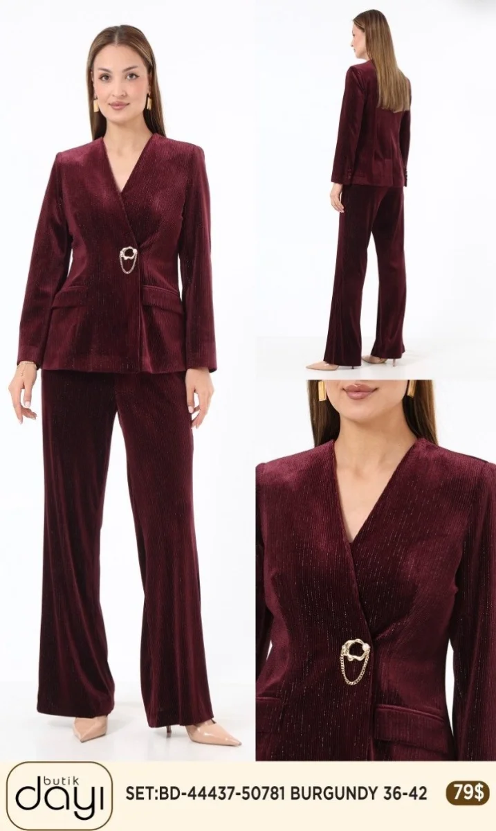 Костюмы и комплекты LA LUCE (Burgundy, модель 44437) оптом